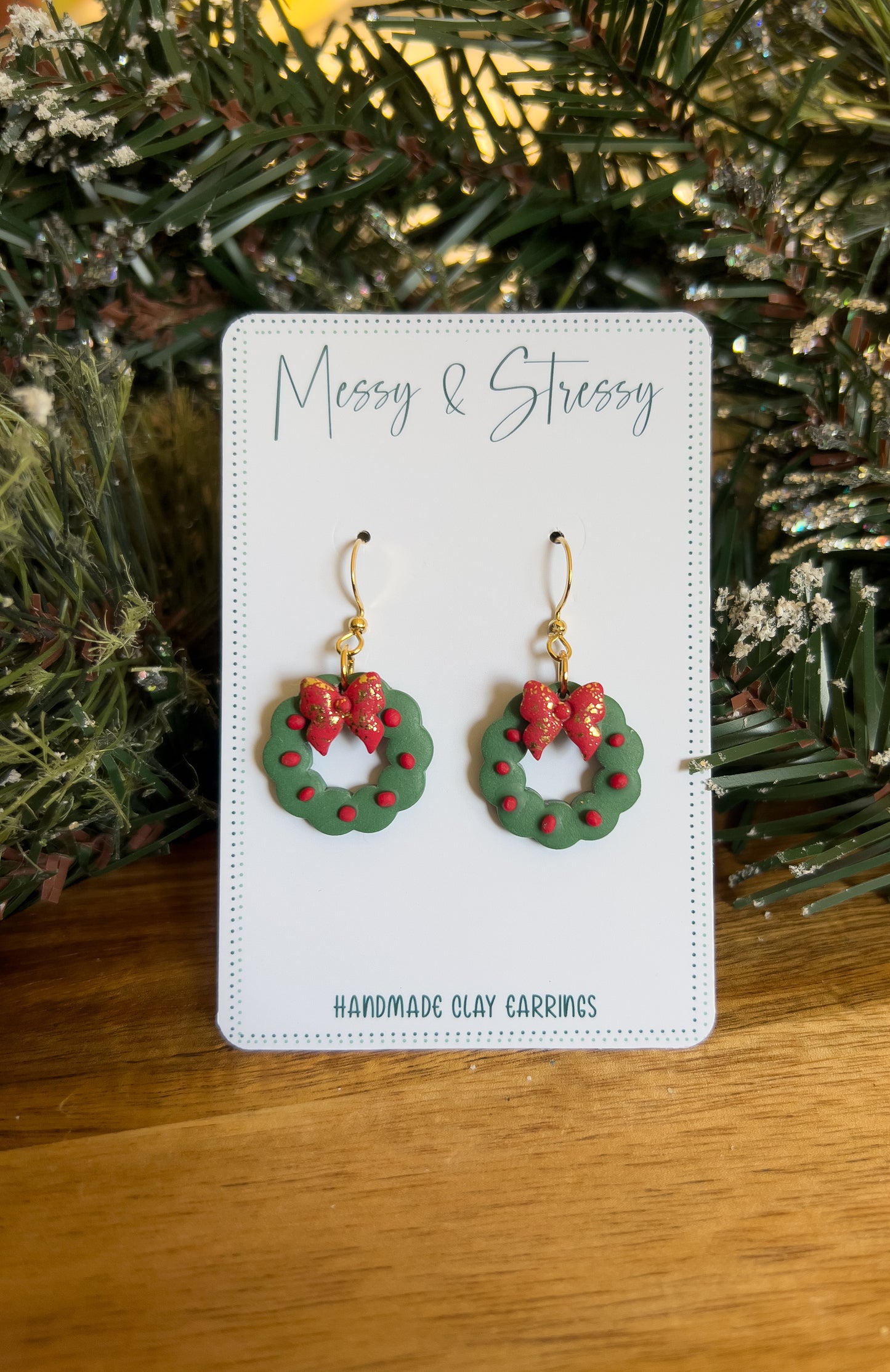 Christmas Wreath Dangles