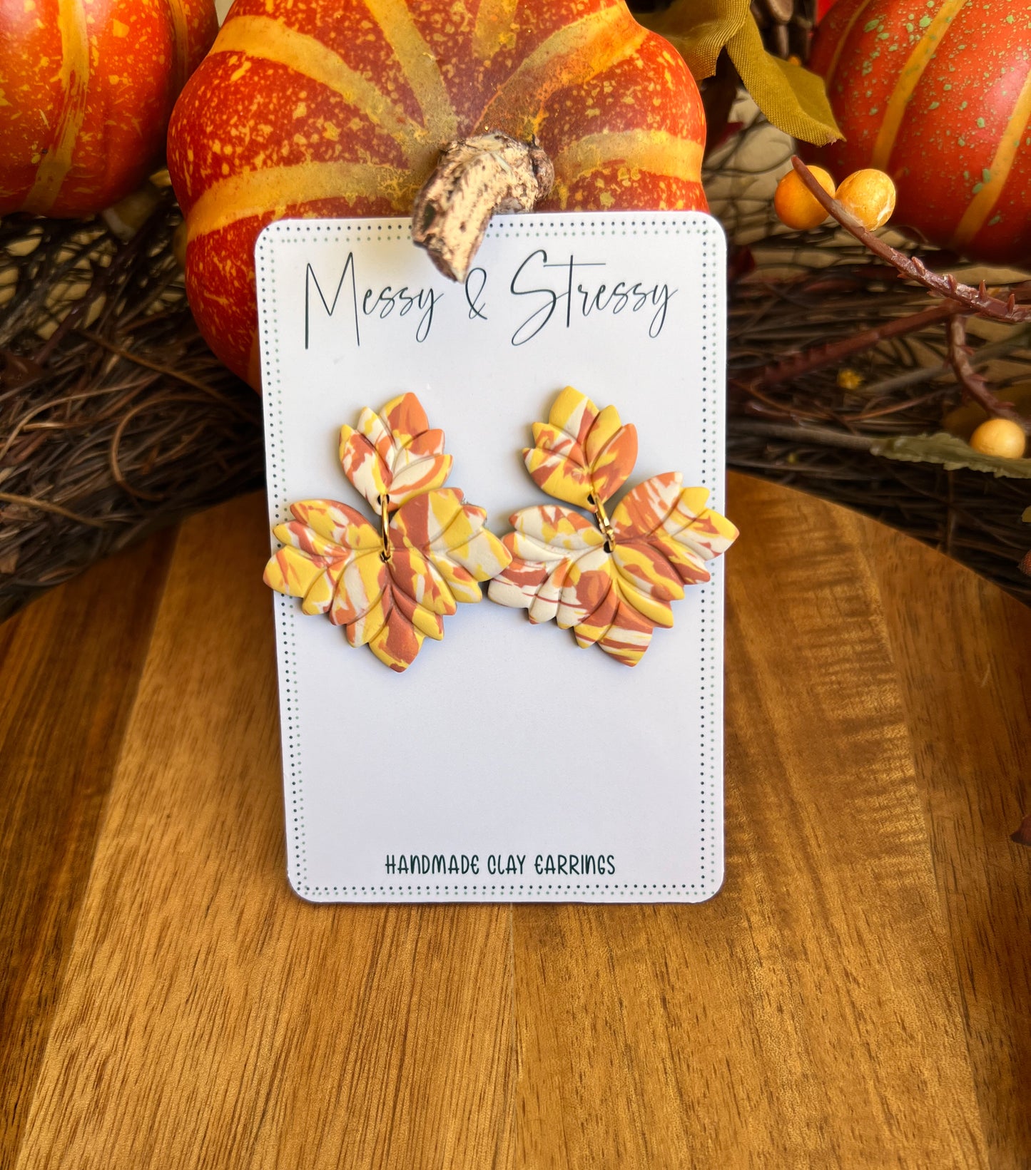Marbled Leaves Dangles