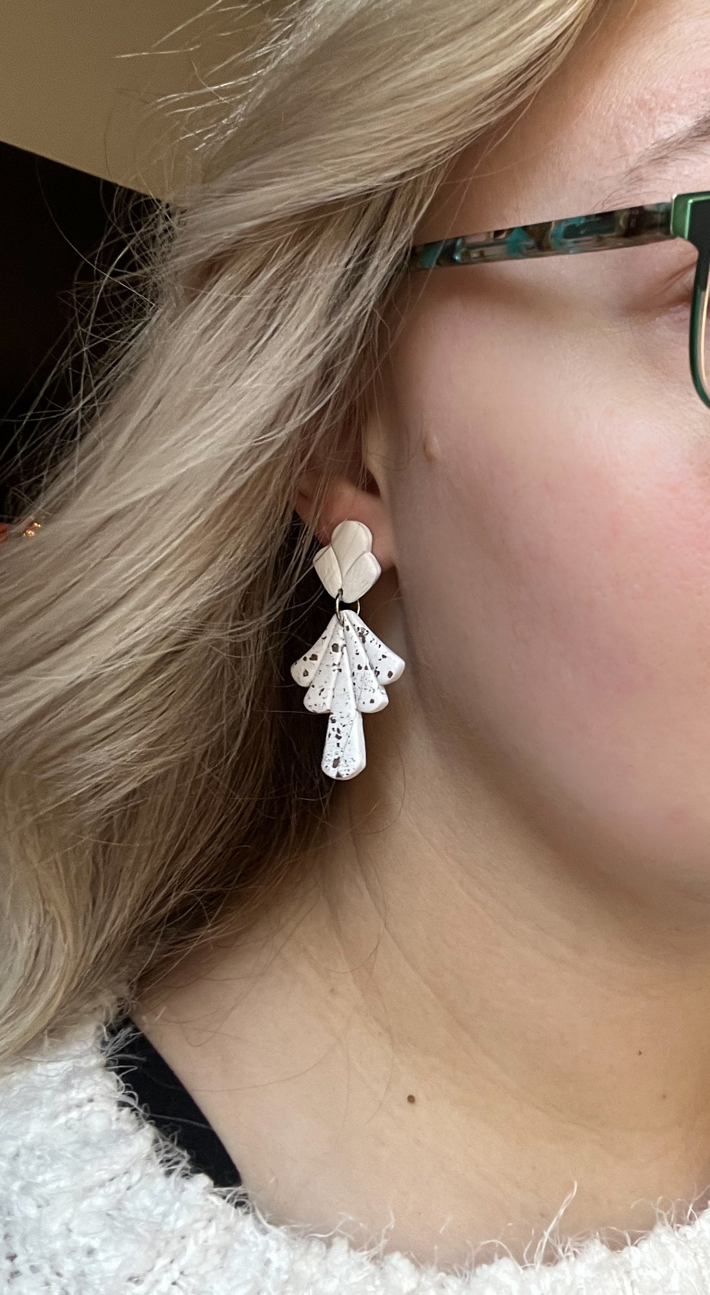 White Sparkle Dangles