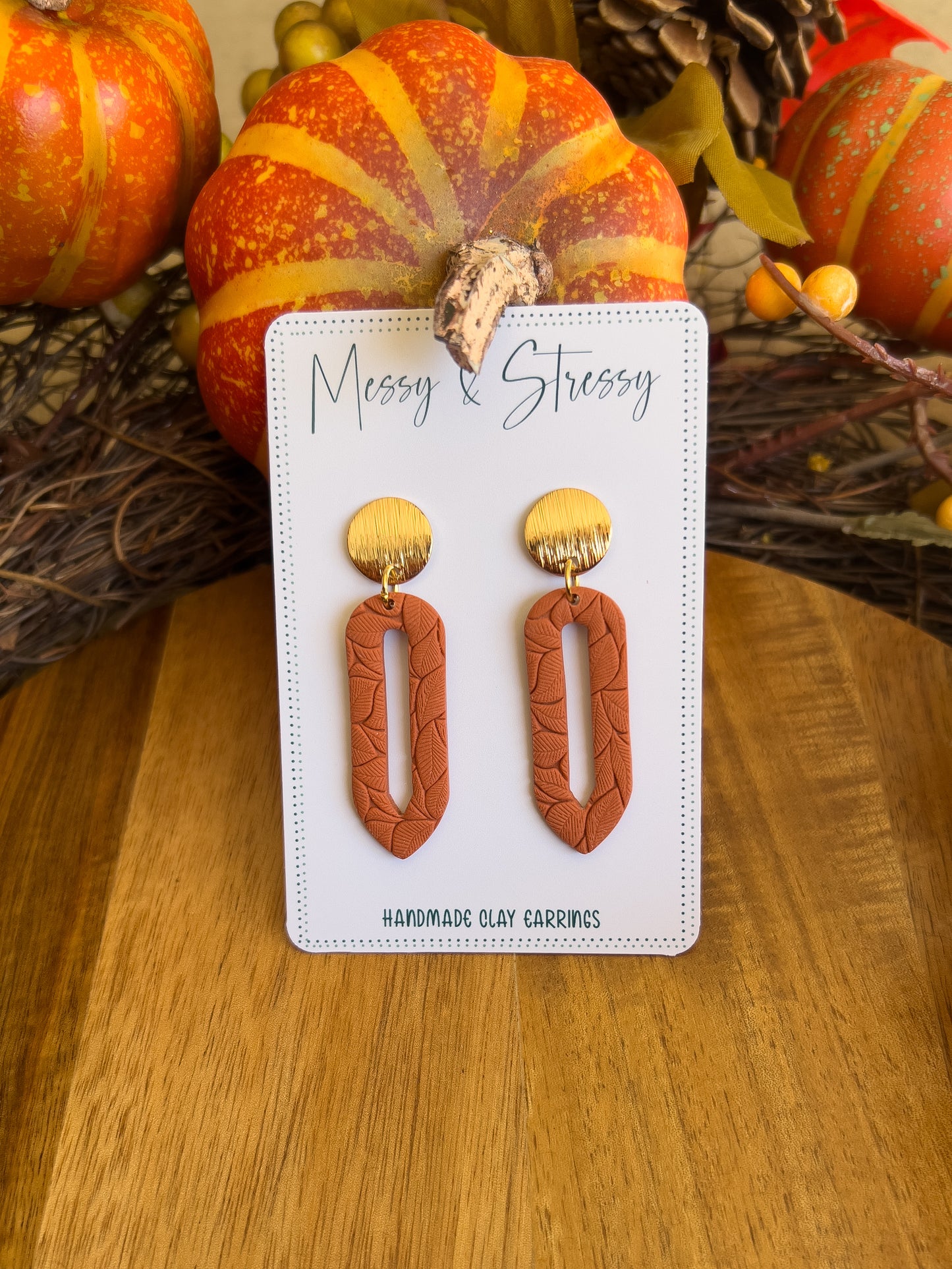 Leaf Embossed Dangles