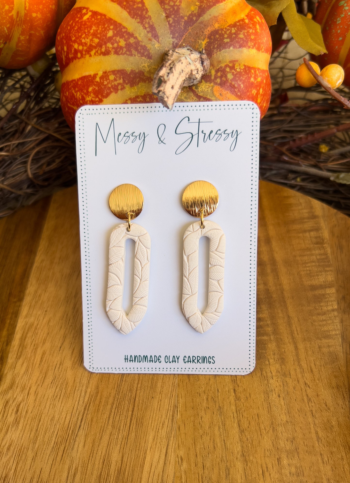 Leaf Embossed Dangles