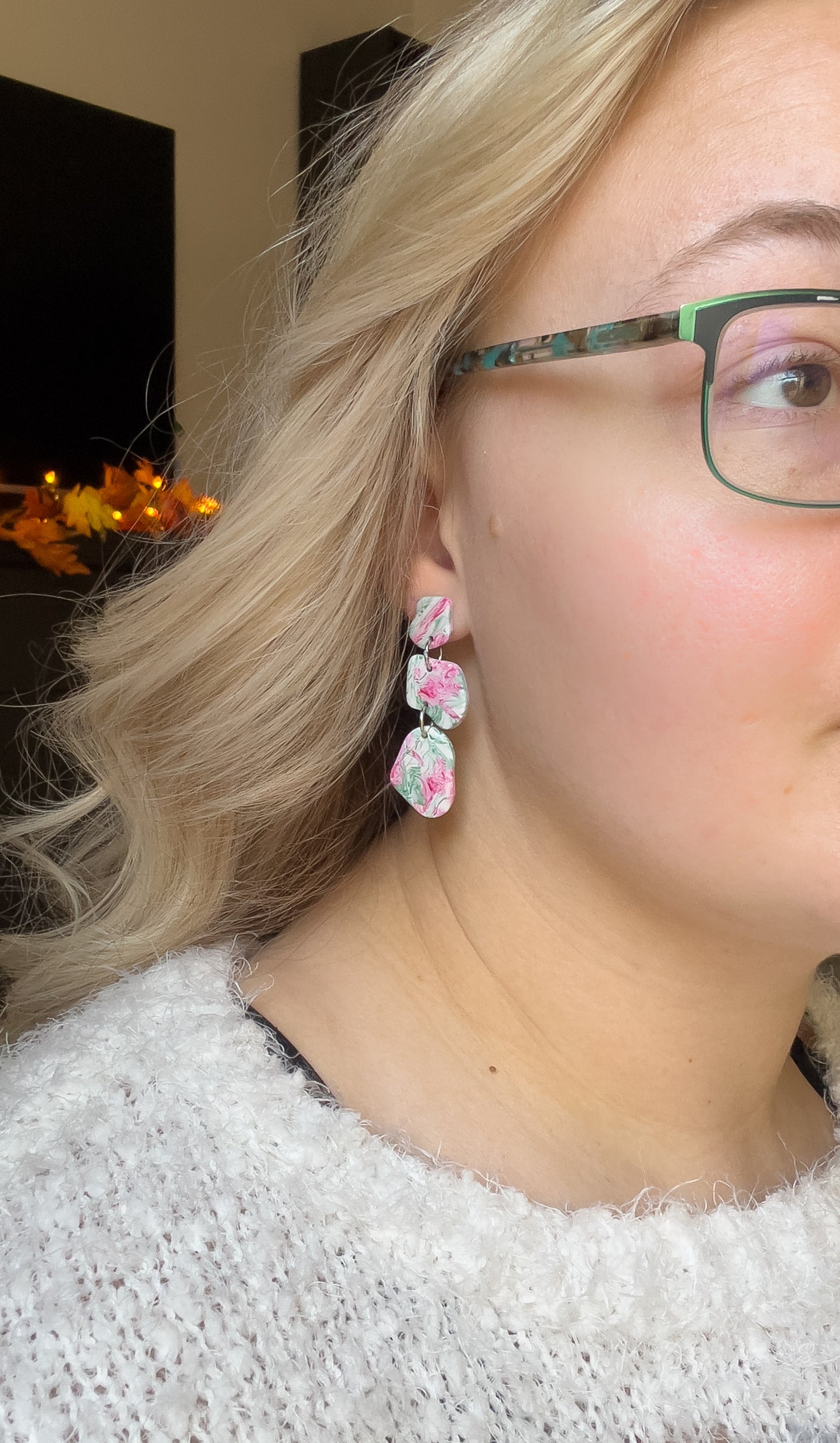 Christmas Marble Dangles