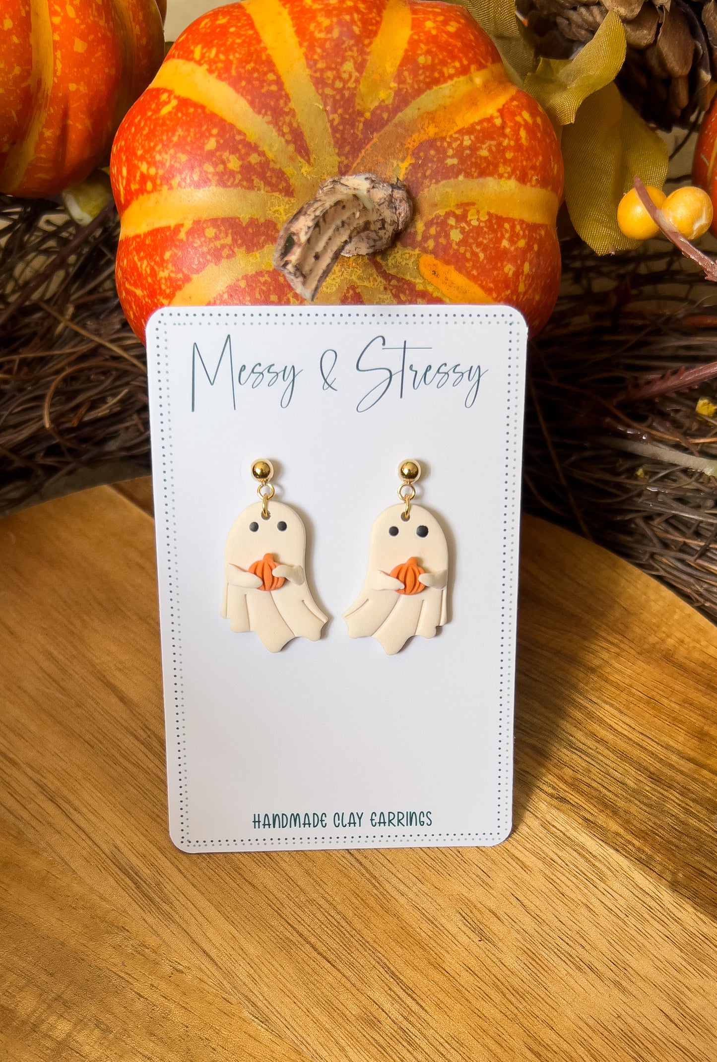 'I just want my Pumpkin' Ghostie Dangles