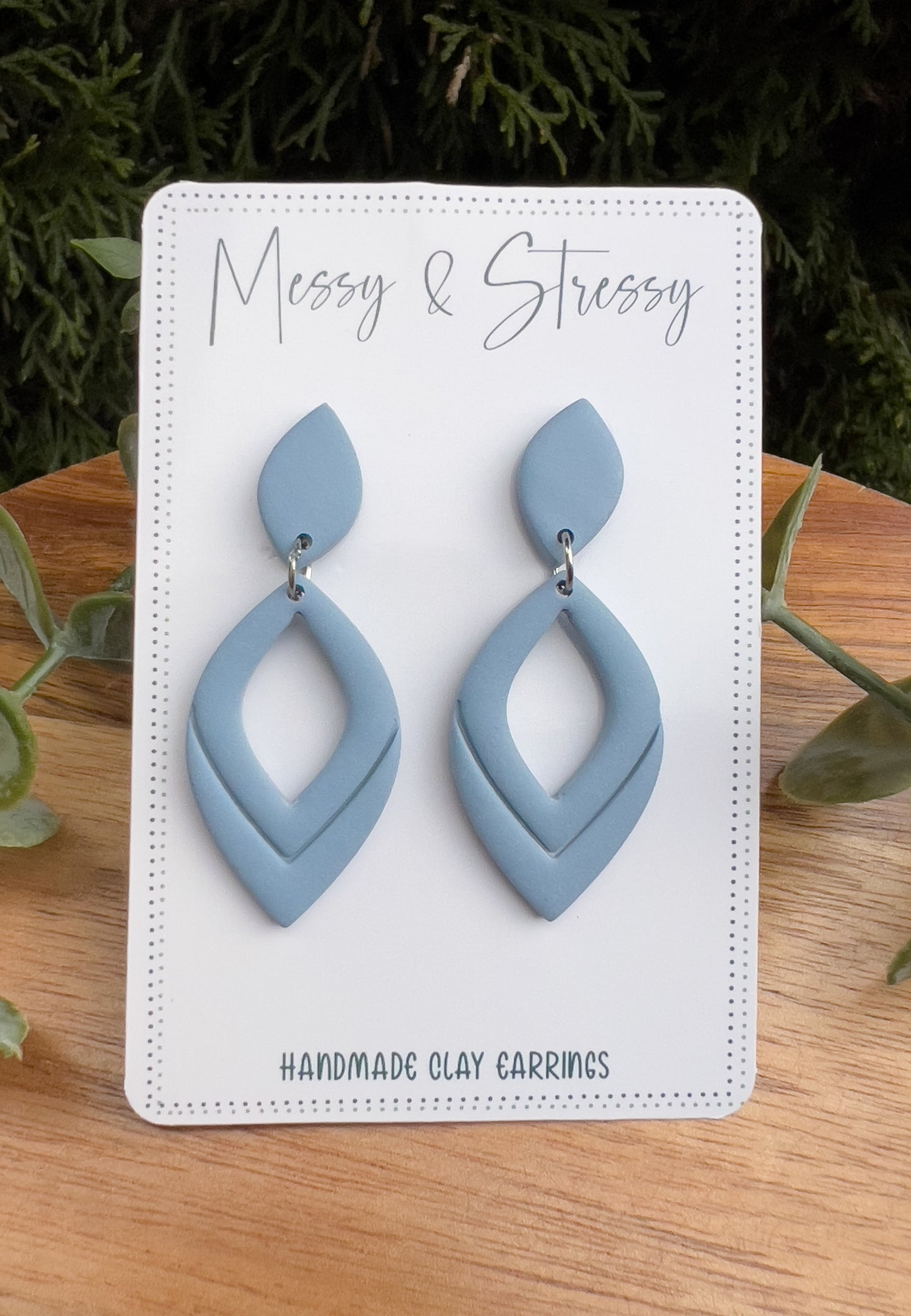 Embossed Teardrop Dangle Earrings