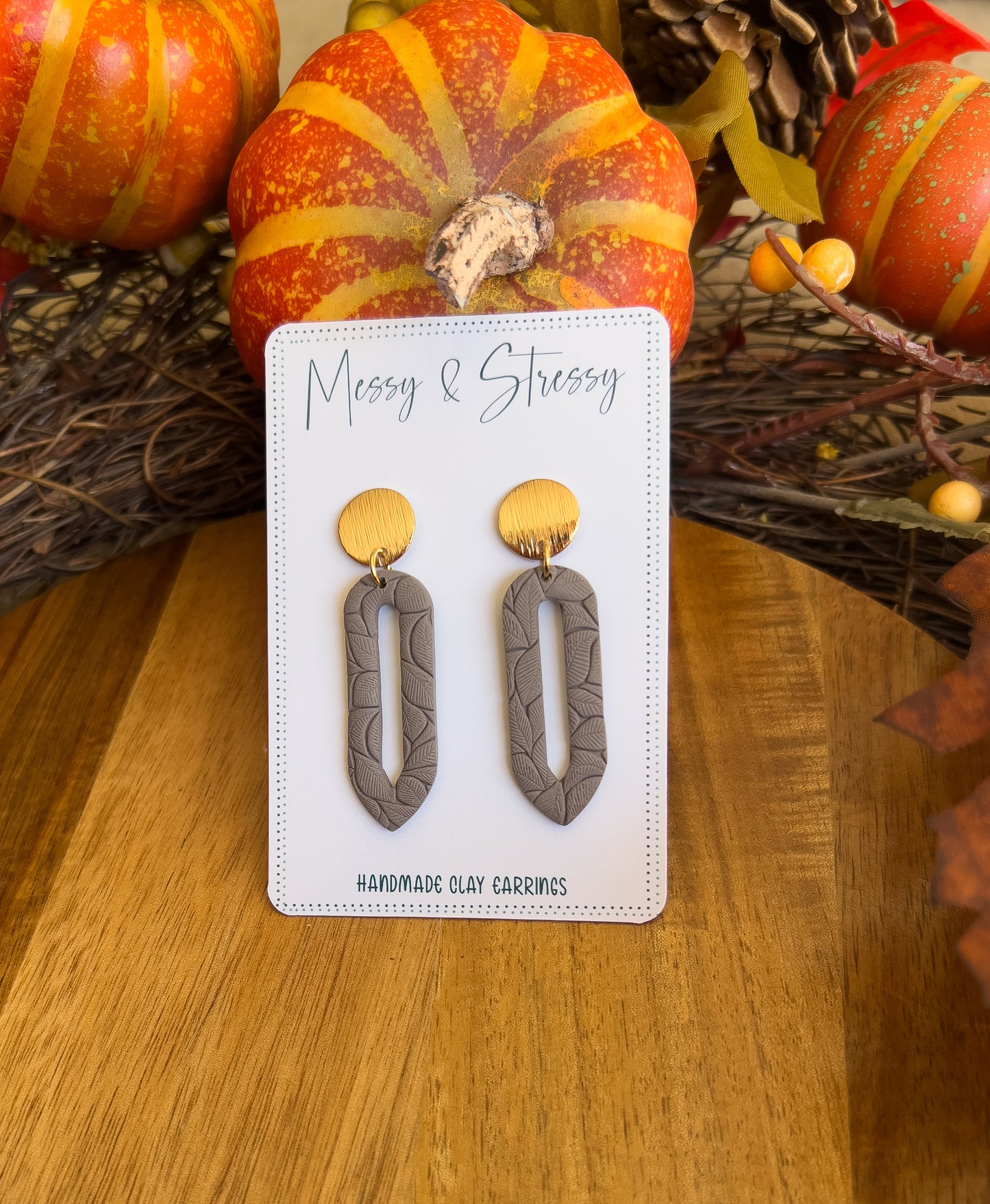 Leaf Embossed Dangles