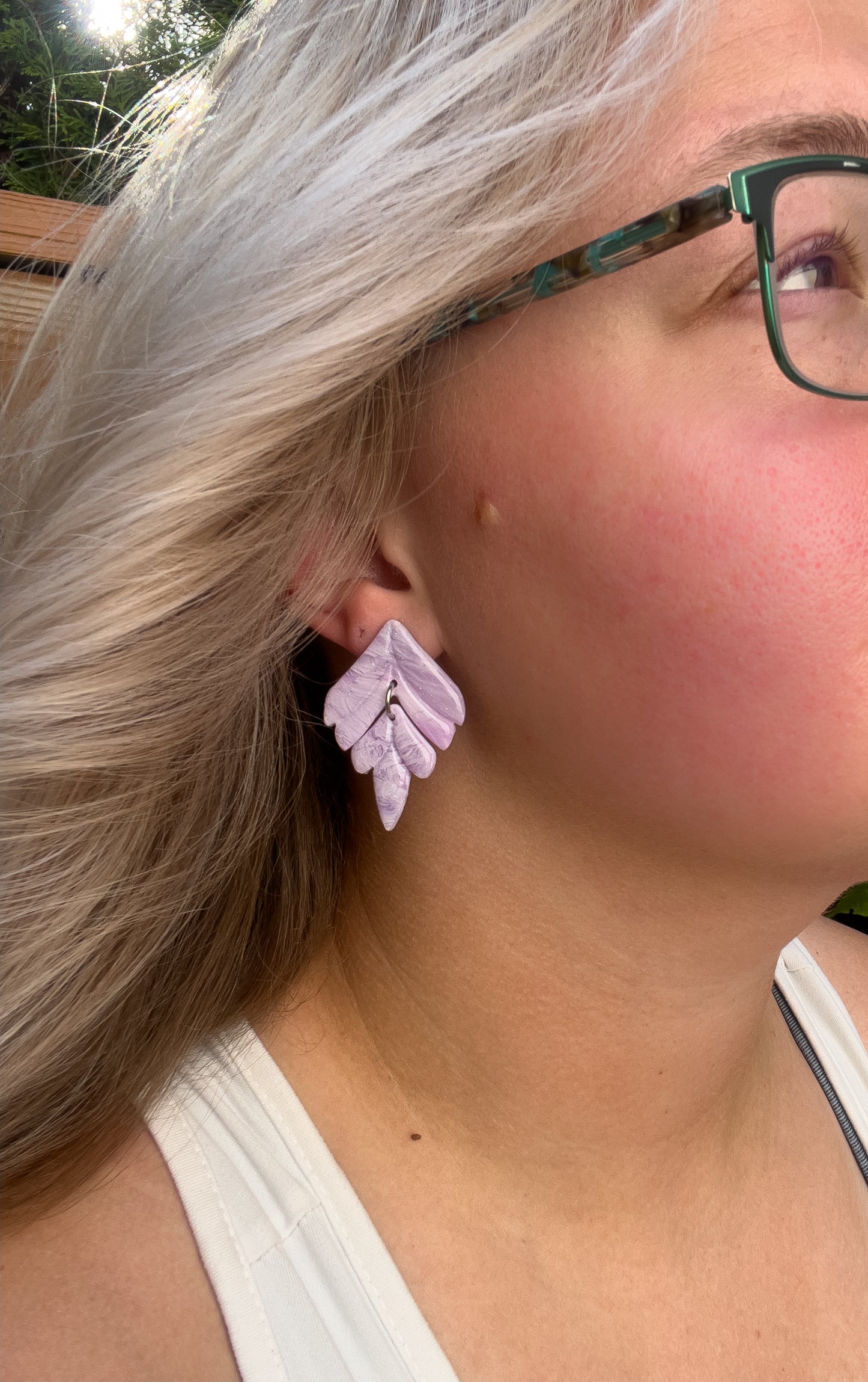 Purple Marbled Dangles