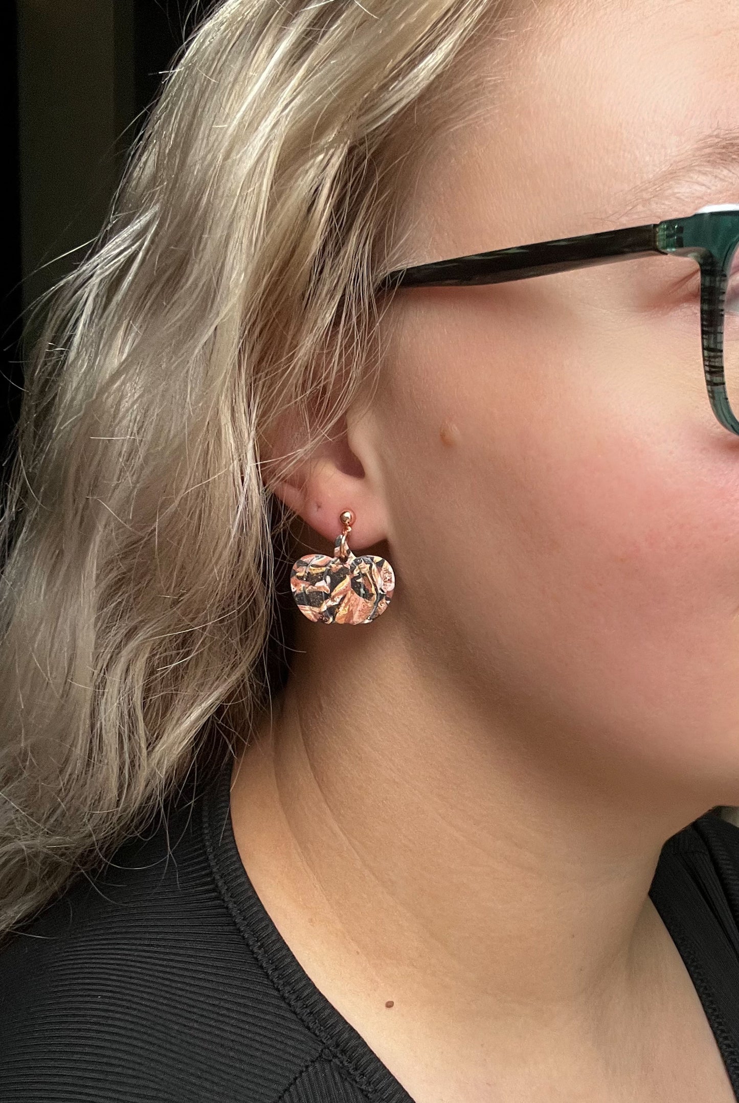 Pinkish Pumpkin Dangles