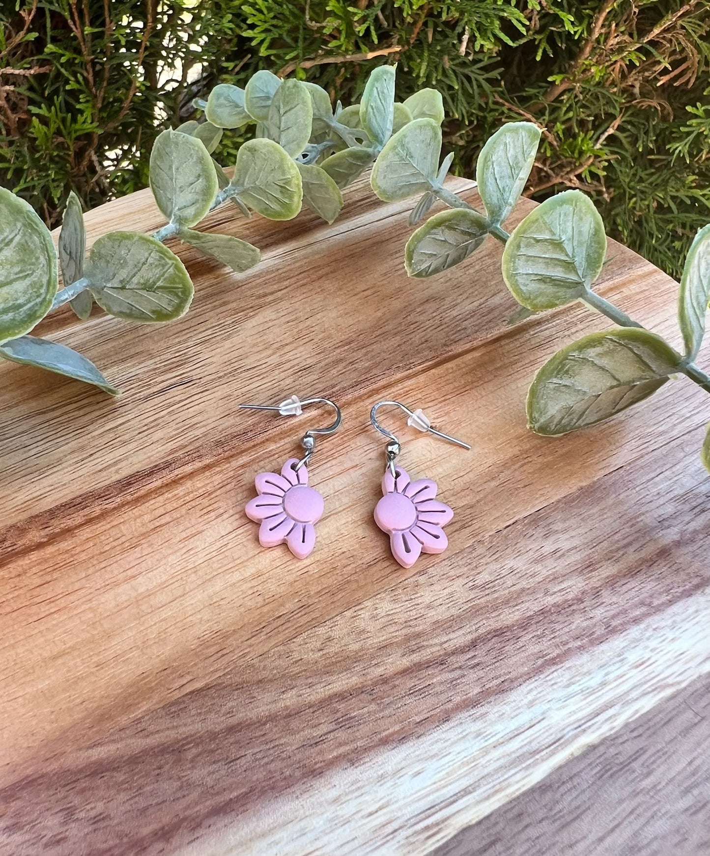 Half Sunflower Dangle Earrings