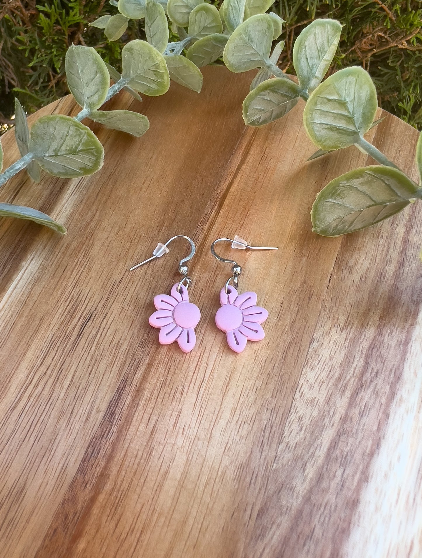 Half Sunflower Dangle Earrings