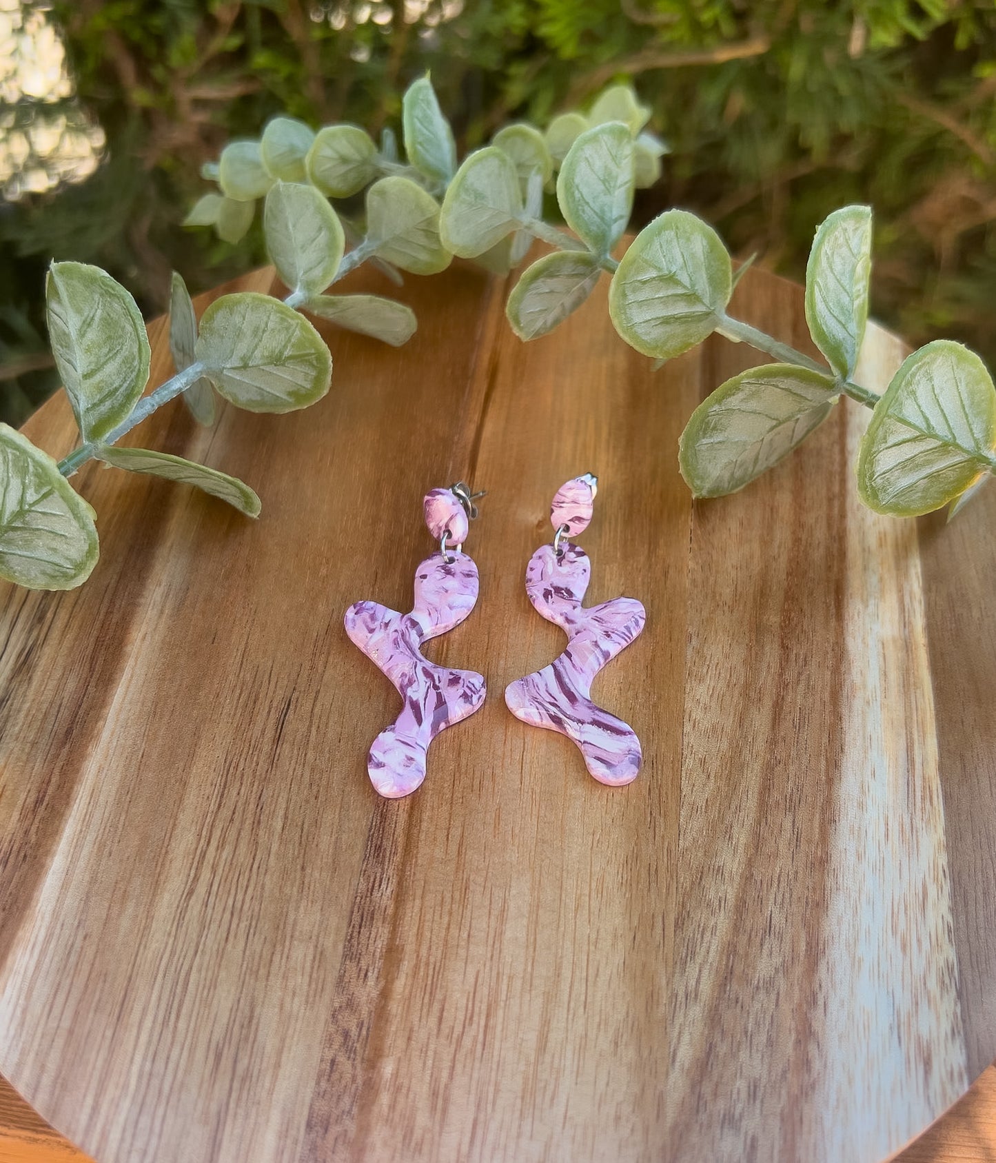 Marbled Dangle Earrings