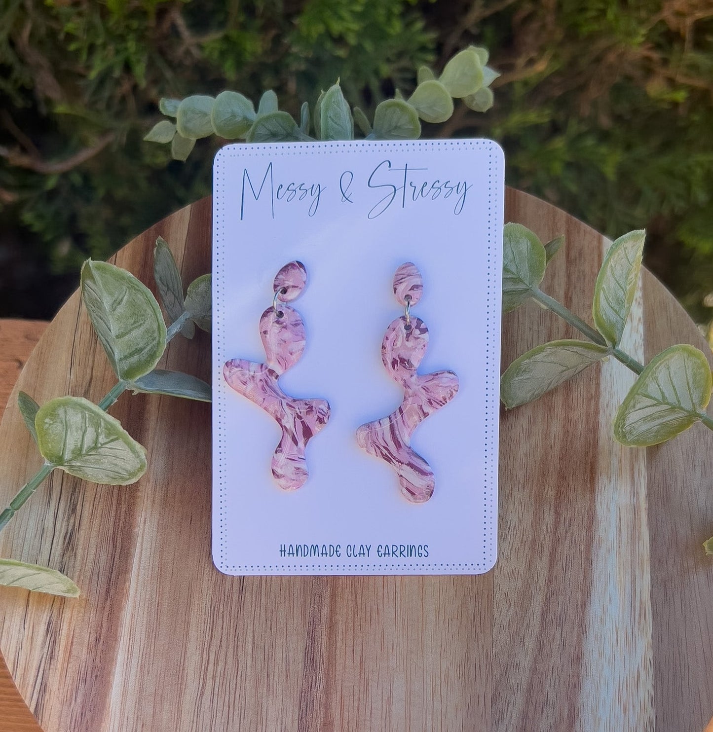 Marbled Dangle Earrings