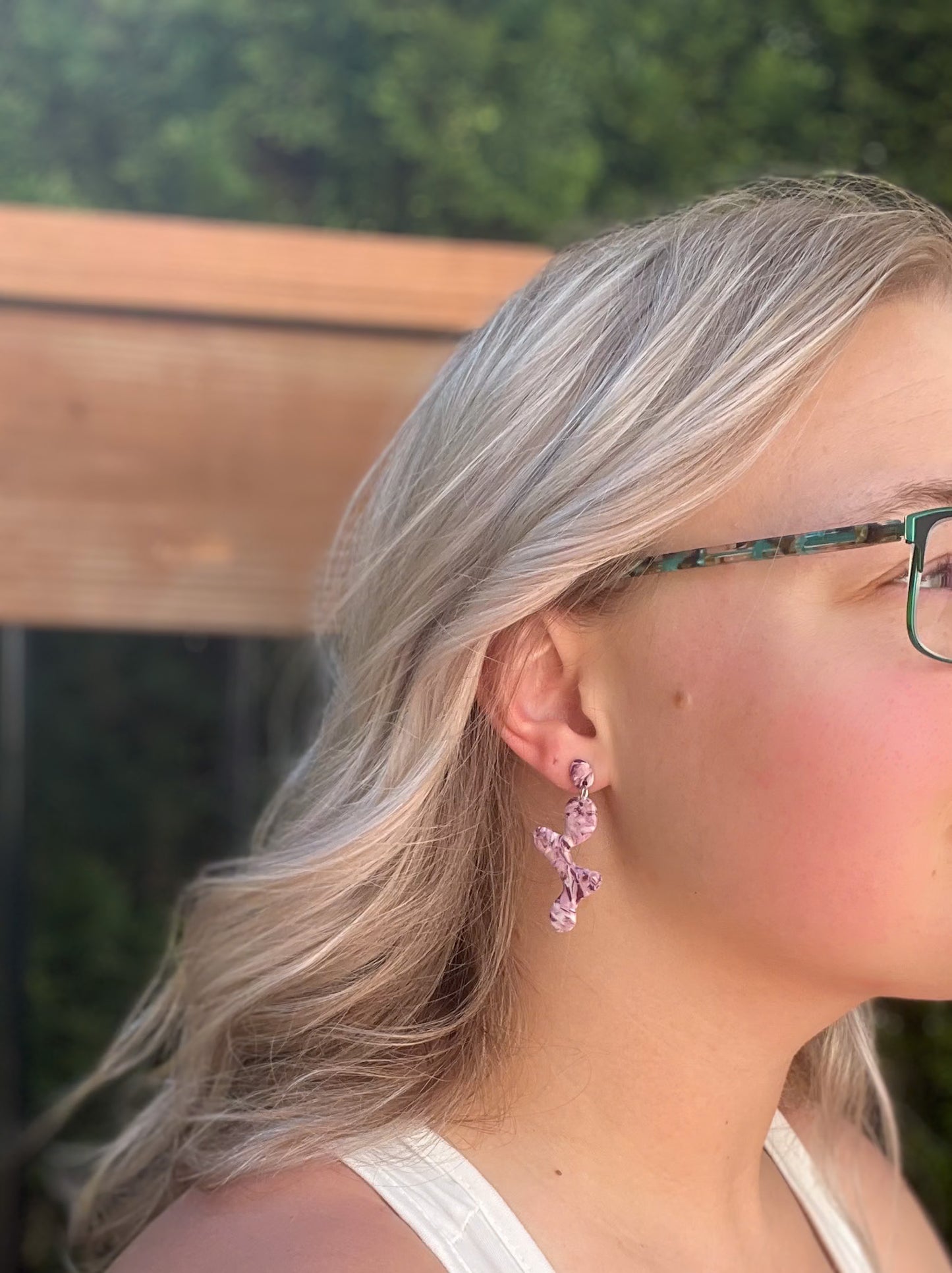 Marbled Dangle Earrings