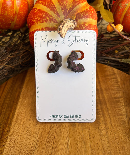 Bat Hoop Earrings