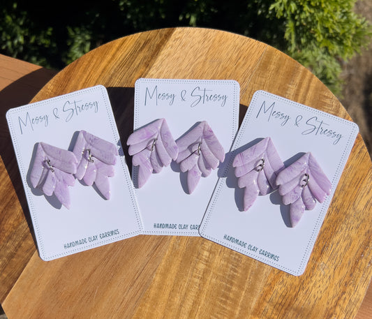 Purple Marbled Dangles