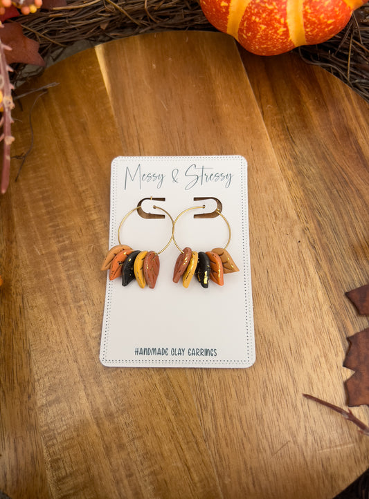 Leafy Hoop Dangles