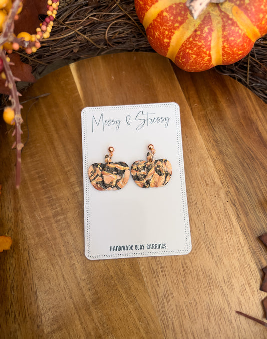 Pinkish Pumpkin Dangles